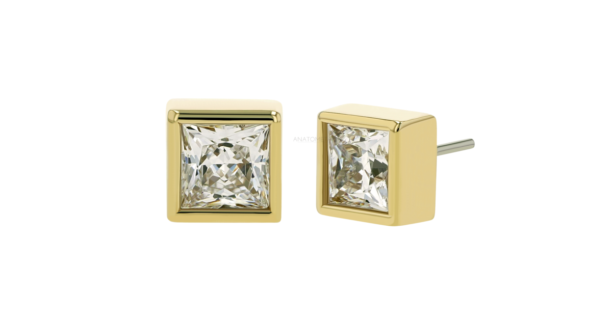 Princess Cut Bezel | Outlier Body Piercing + Fine Jewelry